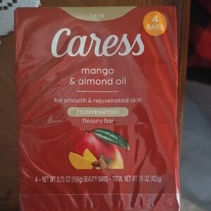Caress Mango & Almond Oil Soap, 4 pk